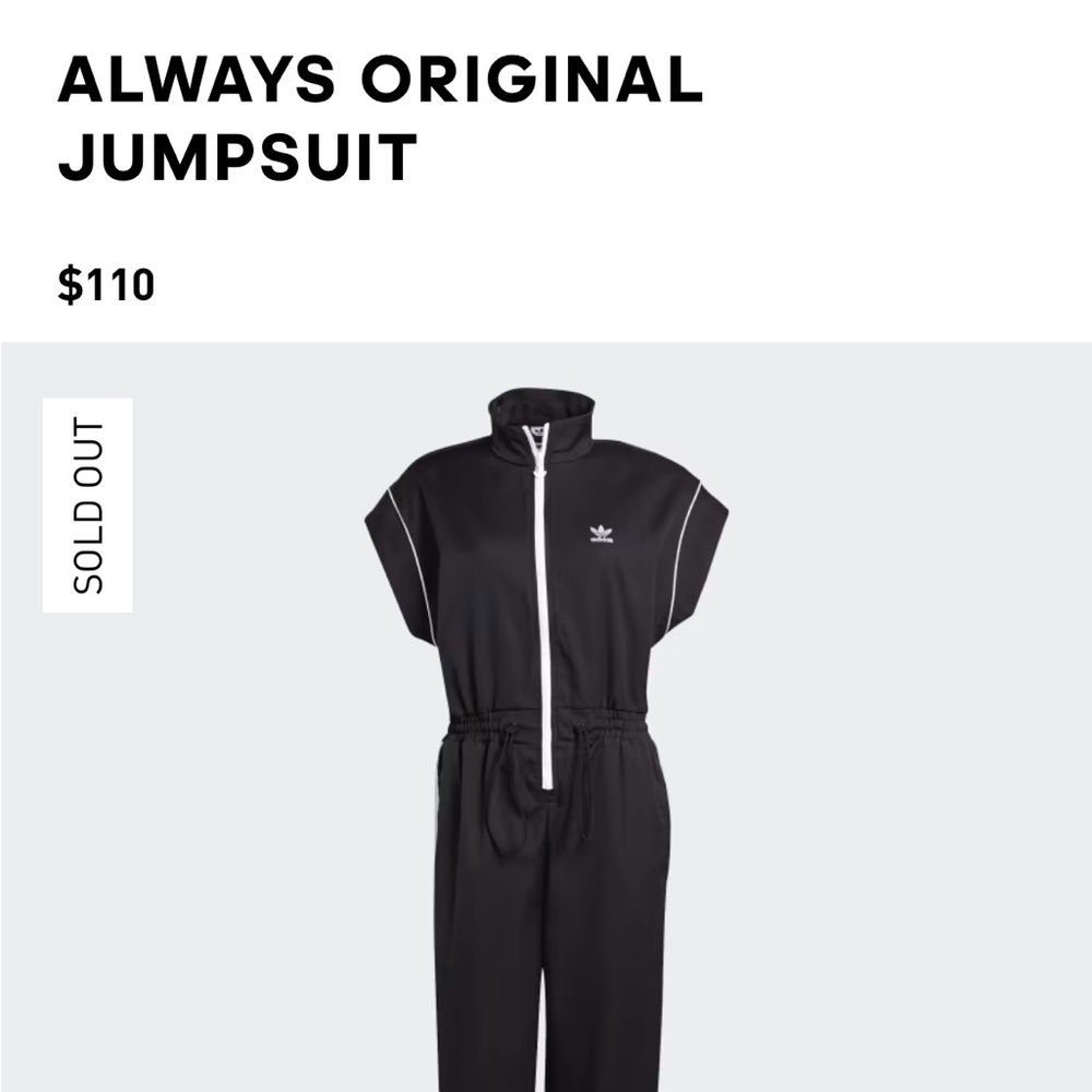 Adidas ALWAYS ORIGINAL JUMPSUIT size small